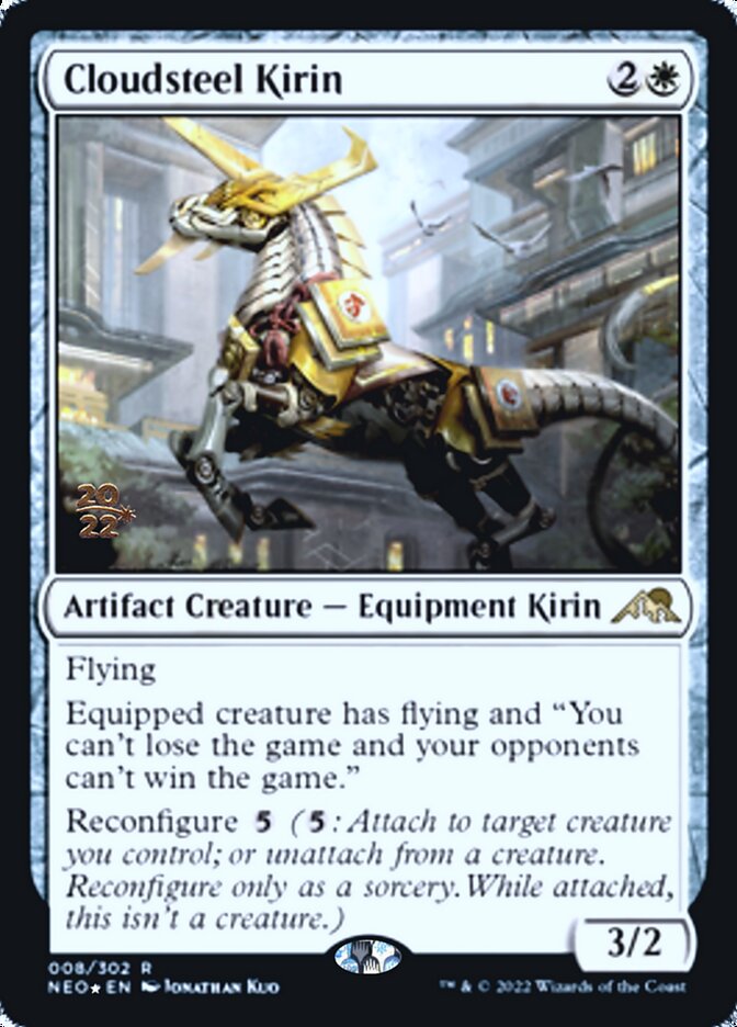 Cloudsteel Kirin [Kamigawa: Neon Dynasty Prerelease Promos] - Destination Retro