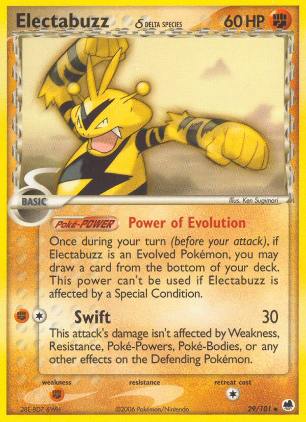 Electabuzz (29/101) (Delta Species) [EX: Dragon Frontiers] - Destination Retro