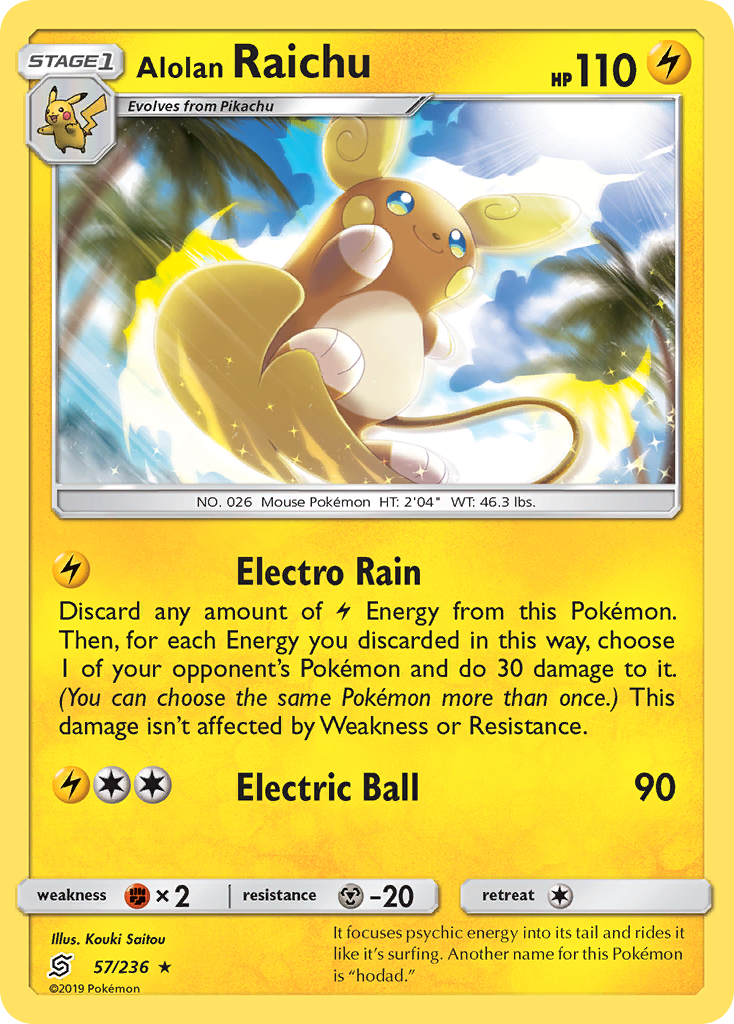 Alolan Raichu (57/236) [Sun & Moon: Unified Minds] - Destination Retro