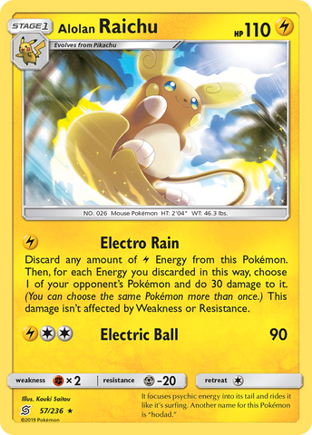 Alolan Raichu (57/236) [Sun & Moon: Unified Minds] - Destination Retro