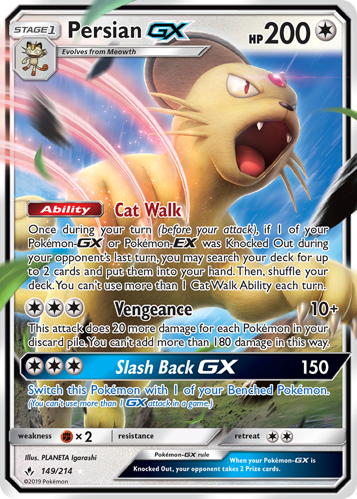 Persian GX (149/214) [Sun & Moon: Unbroken Bonds] - Destination Retro