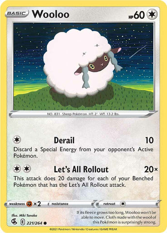 Wooloo (221/264) [Sword & Shield: Fusion Strike] - Destination Retro
