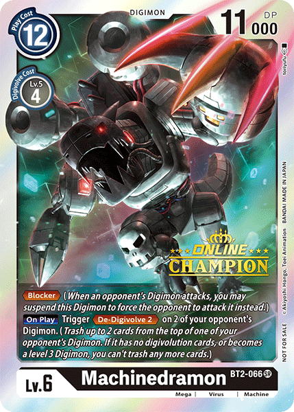 Machinedramon [BT2-066] (Online Champion) [Release Special Booster Ver.1.0 Promos] - Destination Retro