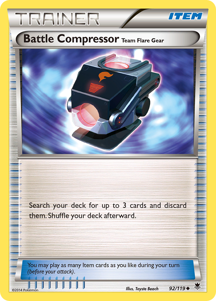 Battle Compressor Team Flare Gear (92/119) [XY: Phantom Forces] - Destination Retro