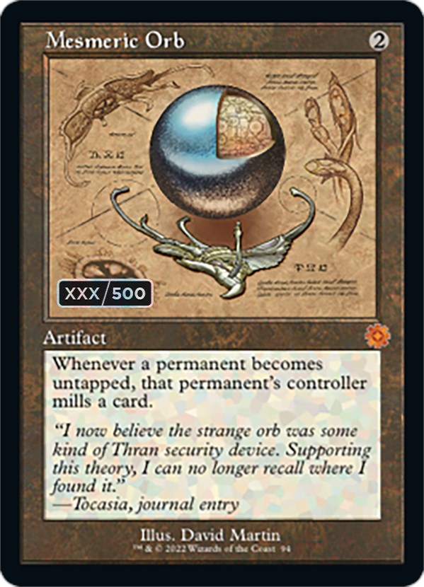 Mesmeric Orb (Retro Schematic) (Serial Numbered) [The Brothers' War Retro Artifacts] - Destination Retro