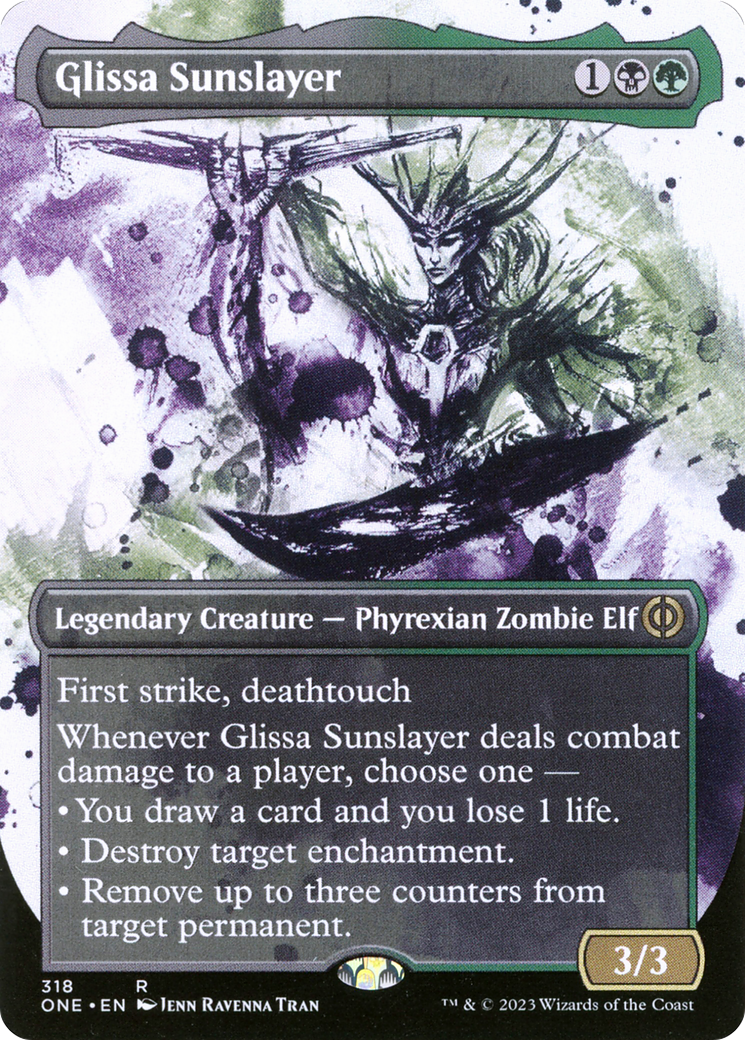 Glissa Sunslayer (Borderless Ichor) [Phyrexia: All Will Be One] - Destination Retro