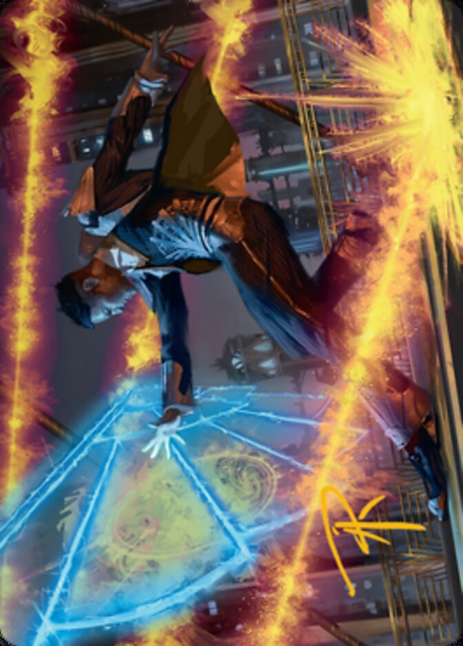 Wingshield Agent Art Card (Gold-Stamped Signature) [Streets of New Capenna Art Series] - Destination Retro