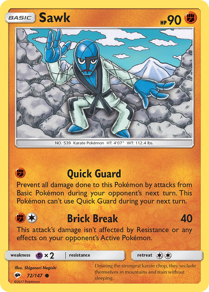 Sawk (72/147) [Sun & Moon: Burning Shadows] - Destination Retro