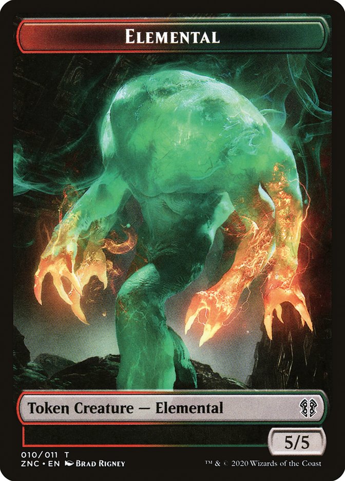 Elemental (008) // Elemental (010) Double-sided Token [Commander: Zendikar Rising Tokens] - Destination Retro