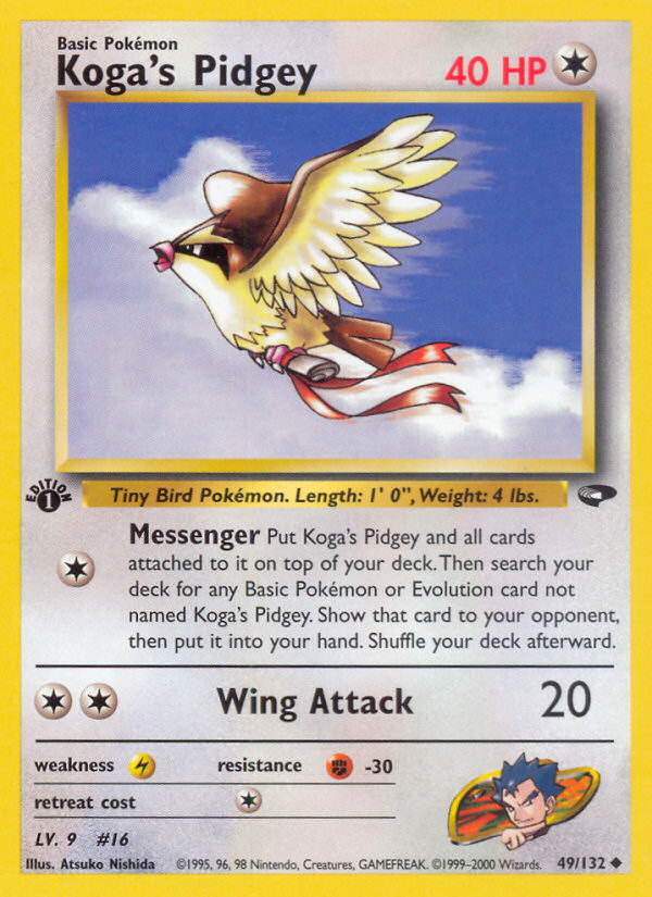 Koga's Pidgey (49/132) [Gym Challenge 1st Edition] - Destination Retro