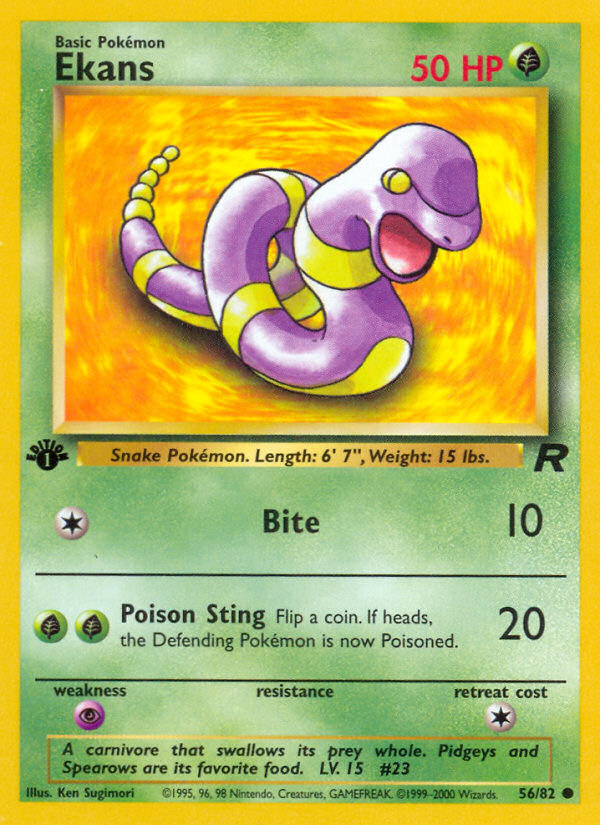 Ekans (56/82) [Team Rocket 1st Edition] - Destination Retro