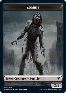 Zombie // Human Soldier Double-Sided Token [Game Night: Free-for-All Tokens] - Destination Retro