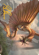 Ancient Gold Dragon Art Card (28) (Gold-Stamped Signature) [Commander Legends: Battle for Baldur's Gate Art Series] - Destination Retro