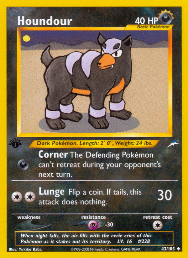Houndour (43/105) [Neo Destiny 1st Edition] - Destination Retro