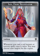 Jaya, Fiery Negotiator Emblem [Dominaria United Tokens] - Destination Retro