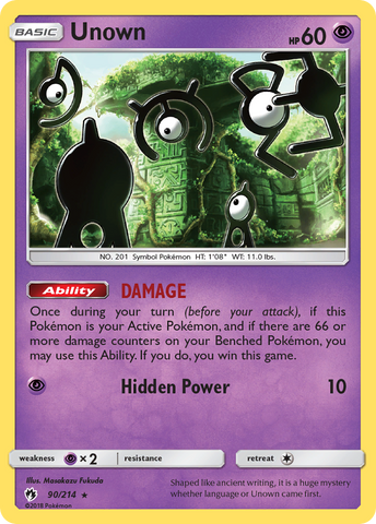 Unown (90/214) [Sun & Moon: Lost Thunder] - Destination Retro