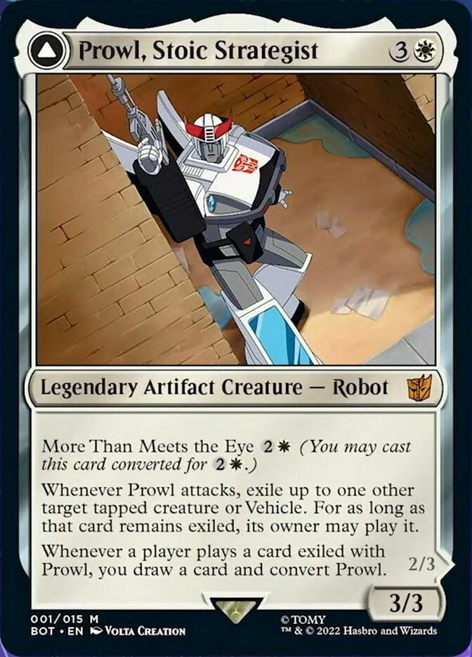 Prowl, Stoic Strategist // Prowl, Pursuit Vehicle [Universes Beyond: Transformers] - Destination Retro