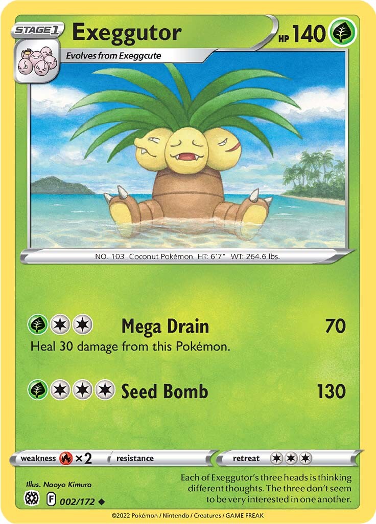 Exeggutor (002/172) [Sword & Shield: Brilliant Stars] - Destination Retro