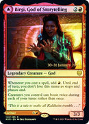 Birgi, God of Storytelling // Harnfel, Horn of Bounty  [Kaldheim Prerelease Promos] - Destination Retro