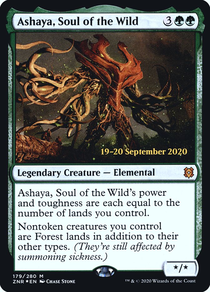 Ashaya, Soul of the Wild  [Zendikar Rising Prerelease Promos] - Destination Retro