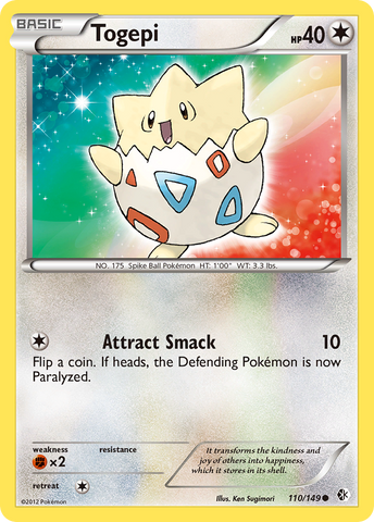 Togepi (110/149) [Black & White: Boundaries Crossed] - Destination Retro