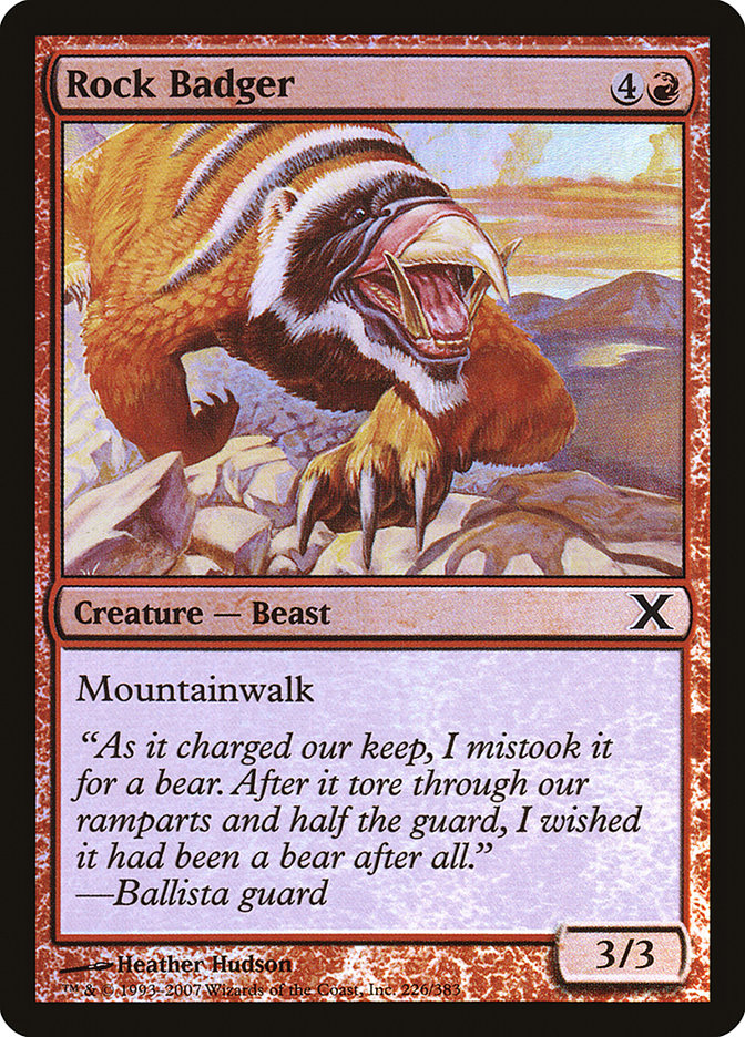 Rock Badger (Premium Foil) [Tenth Edition] - Destination Retro