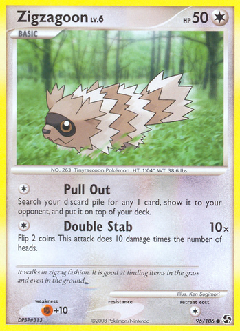 Zigzagoon (96/106) [Diamond & Pearl: Great Encounters] - Destination Retro