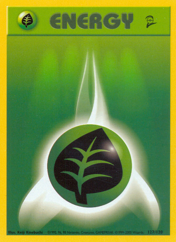 Grass Energy (127/130) [Base Set 2] - Destination Retro