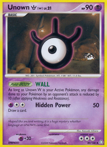 Unown W (80/146) [Diamond & Pearl: Legends Awakened] - Destination Retro
