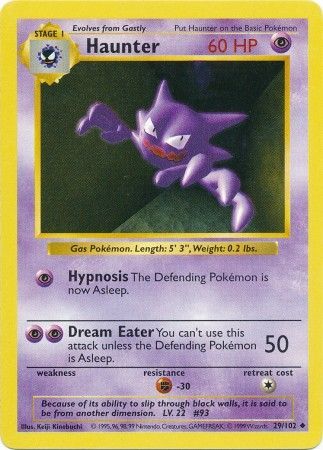 Haunter (29/102) [Base Set Shadowless Unlimited] - Destination Retro