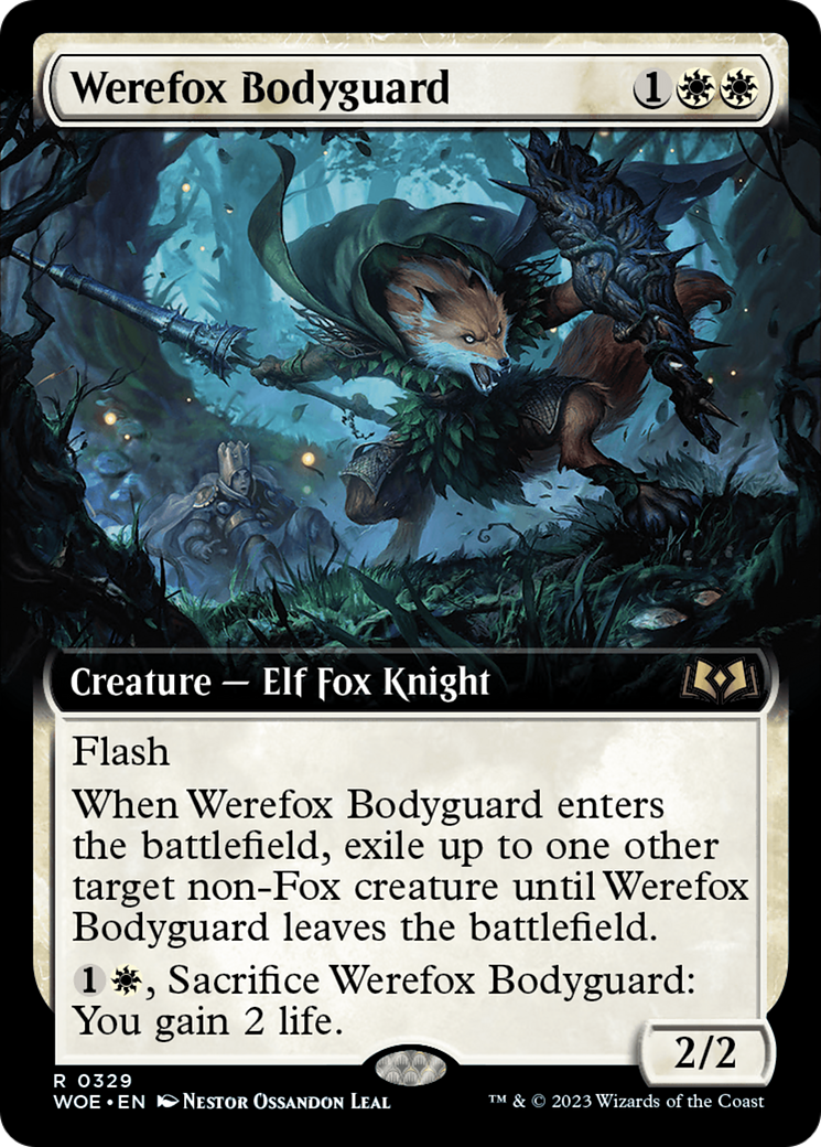 Werefox Bodyguard (Extended Art) [Wilds of Eldraine] - Destination Retro