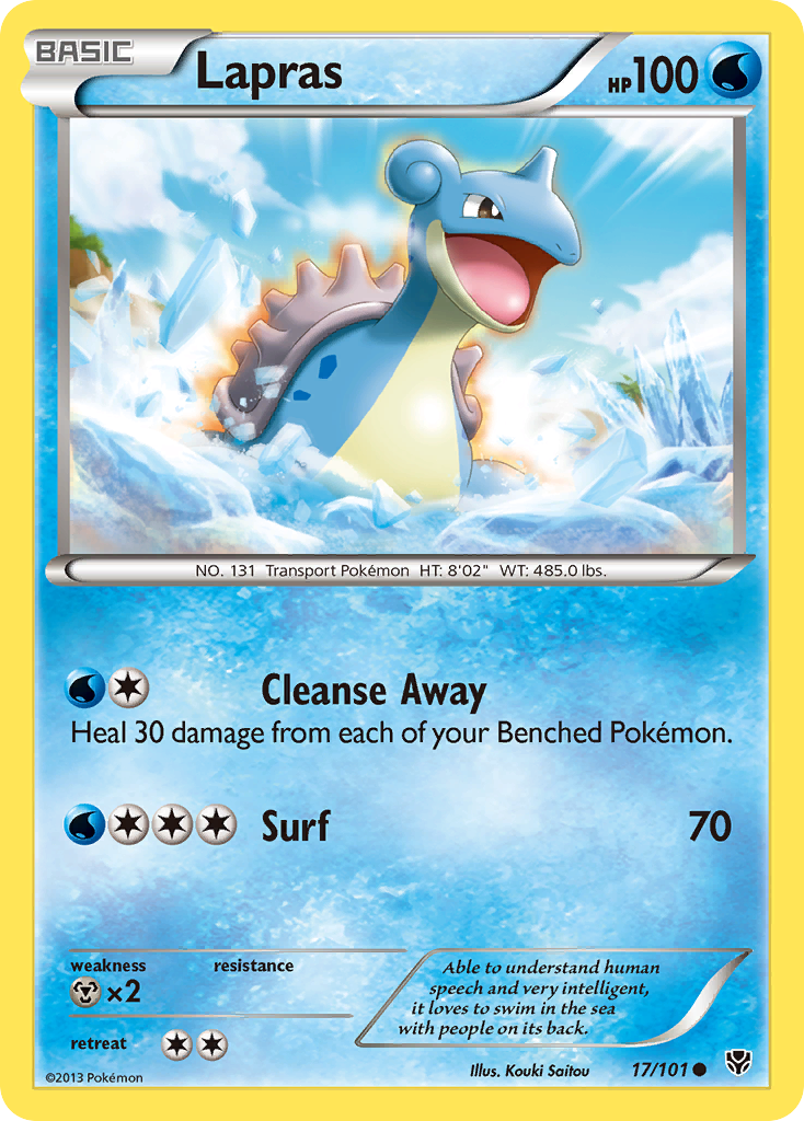 Lapras (17/101) [Black & White: Plasma Blast] - Destination Retro