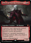 Baeloth Barrityl, Entertainer (Extended Art) [Commander Legends: Battle for Baldur's Gate] - Destination Retro