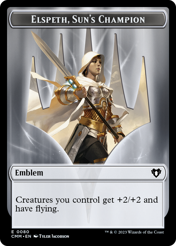 Elspeth, Sun's Champion Emblem // Copy (55) Double-Sided Token [Commander Masters Tokens] - Destination Retro