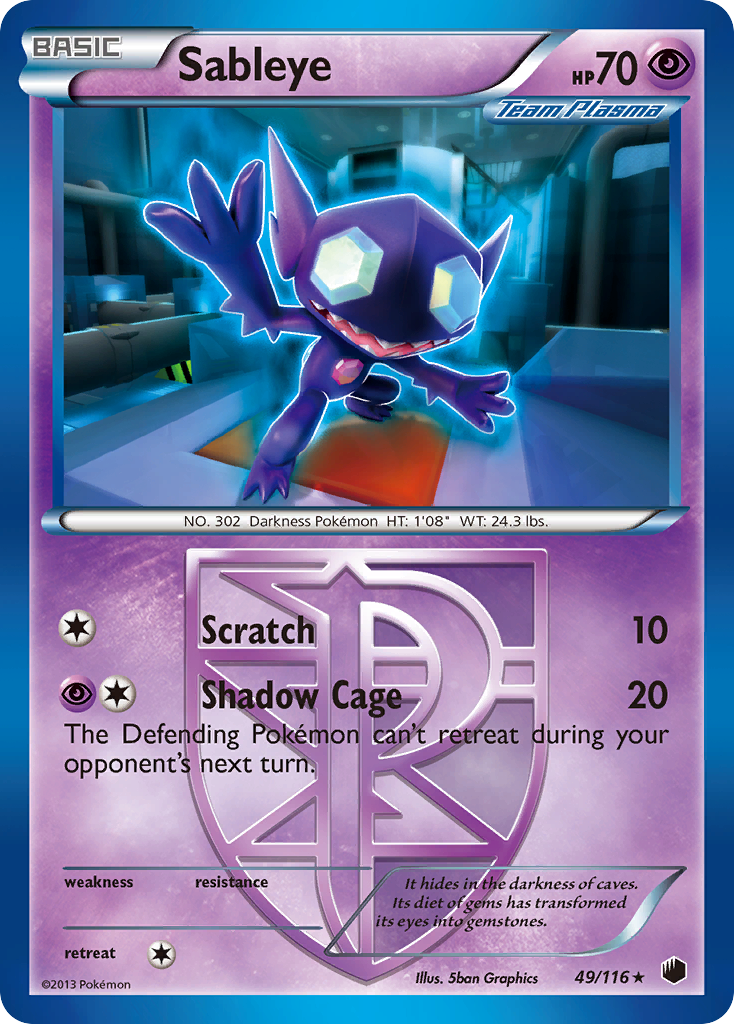 Sableye (49/116) [Black & White: Plasma Freeze] - Destination Retro