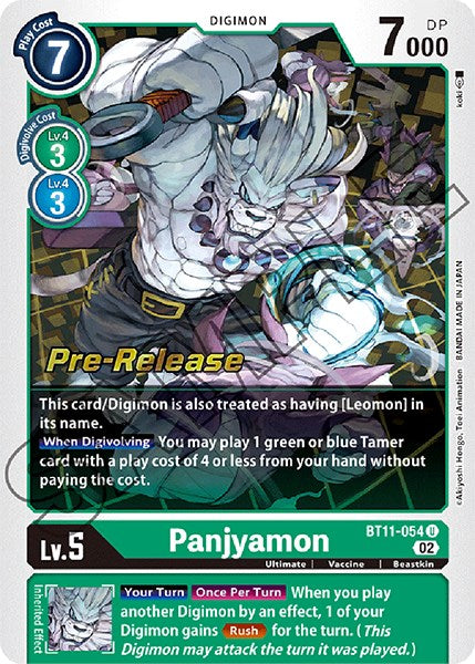 Panjyamon [BT11-054] [Dimensional Phase Pre-Release Promos] - Destination Retro