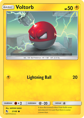 Voltorb (21/68) [Sun & Moon: Hidden Fates] - Destination Retro