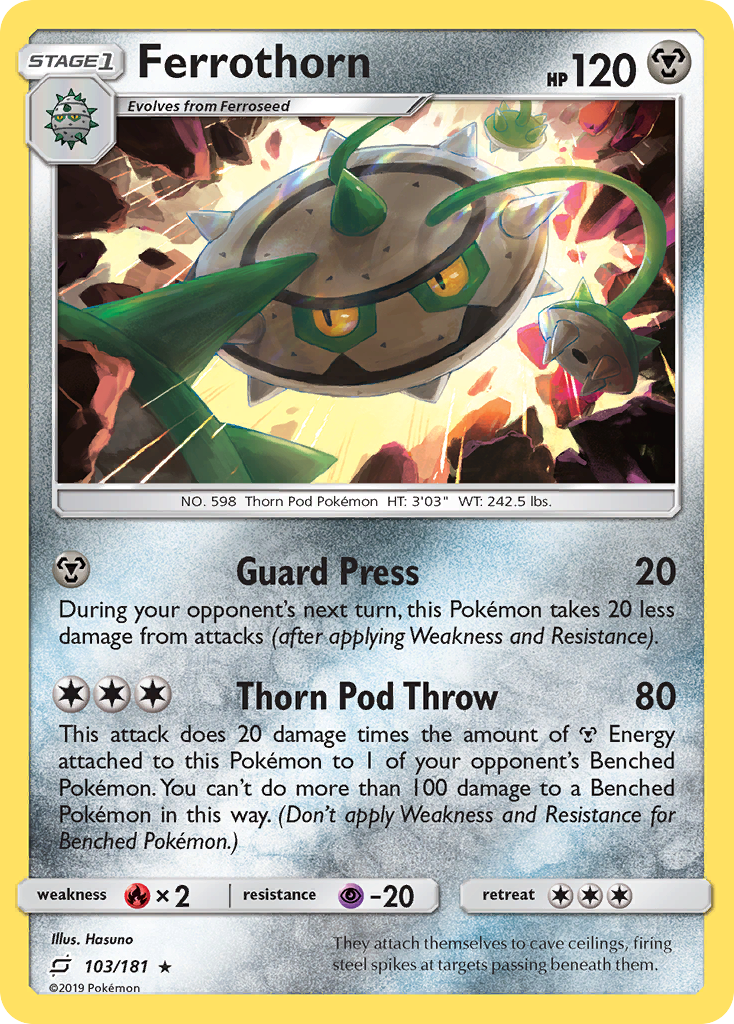 Ferrothorn (103/181) [Sun & Moon: Team Up] - Destination Retro