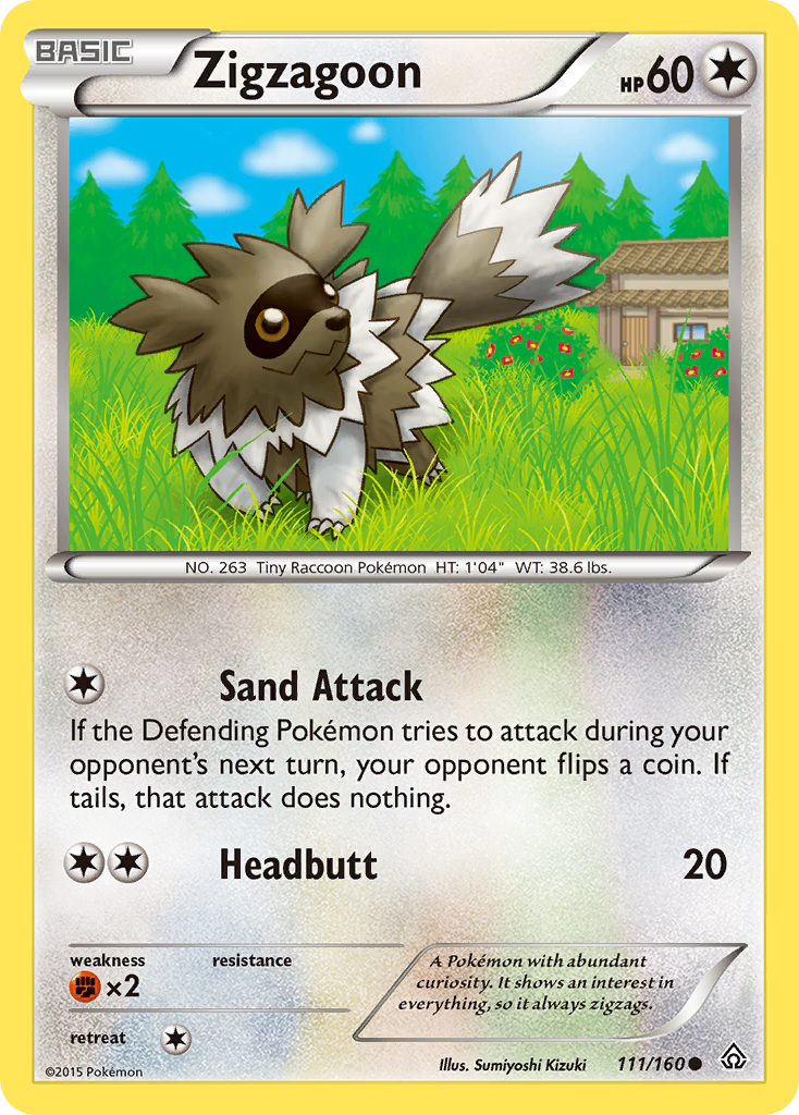 Zigzagoon (111/160) [XY: Primal Clash] - Destination Retro