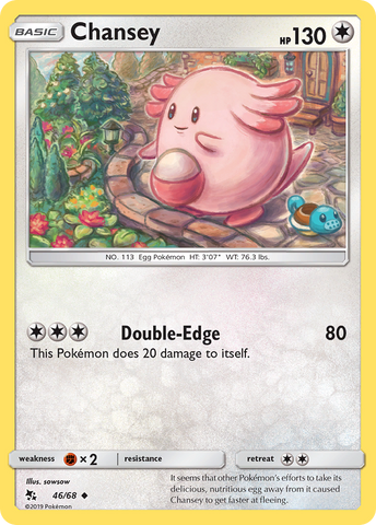 Chansey (46/68) [Sun & Moon: Hidden Fates] - Destination Retro