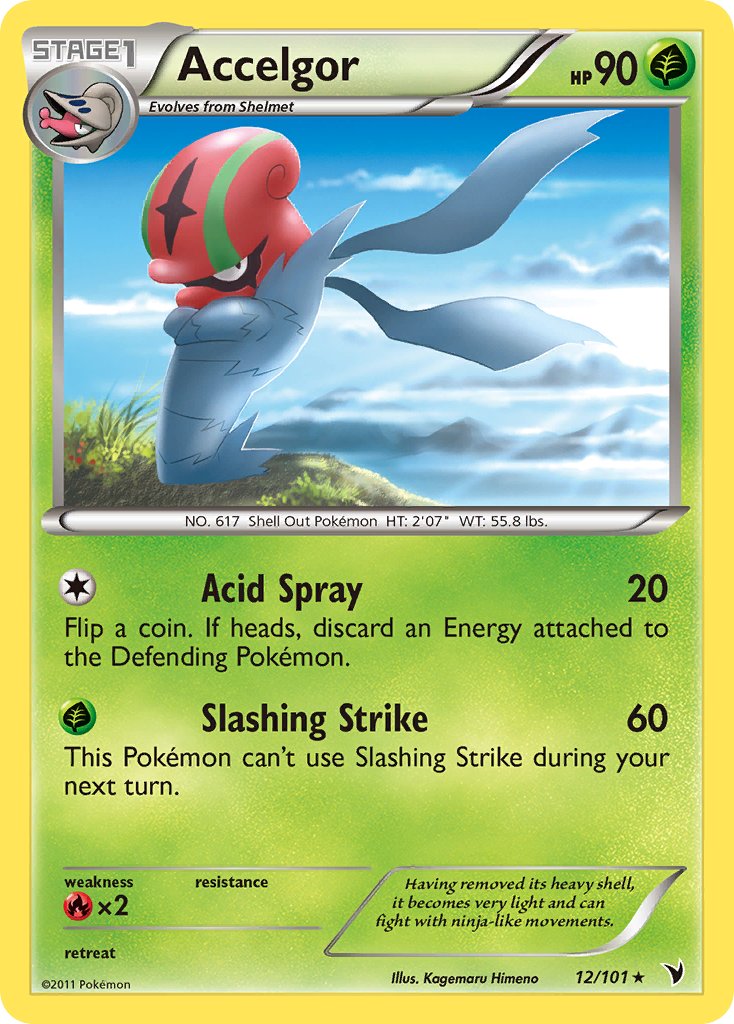 Accelgor (Cracked Ice Holo) (12/101) [Theme Deck Exclusives] - Destination Retro