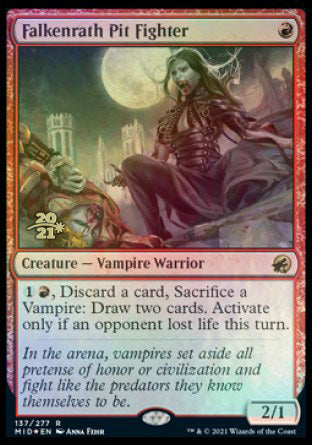 Falkenrath Pit Fighter [Innistrad: Midnight Hunt Prerelease Promos] - Destination Retro