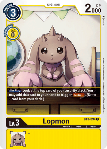 Lopmon [BT3-034] [Release Special Booster Ver.1.5] - Destination Retro