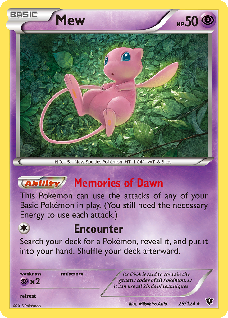 Mew (29/124) [XY: Fates Collide] - Destination Retro