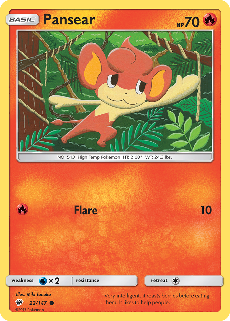 Pansear (22/147) [Sun & Moon: Burning Shadows] - Destination Retro