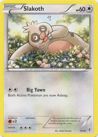 Slakoth (15/30) [XY: Trainer Kit - Bisharp & Wigglytuff] - Destination Retro