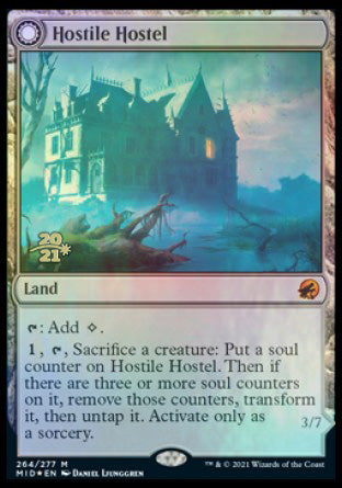 Hostile Hostel // Creeping Inn [Innistrad: Midnight Hunt Prerelease Promos] - Destination Retro