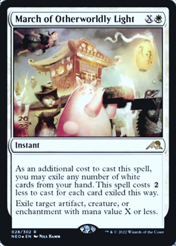 March of Otherworldly Light [Kamigawa: Neon Dynasty Prerelease Promos] - Destination Retro