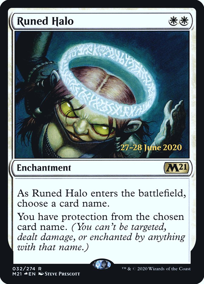 Runed Halo  [Core Set 2021 Prerelease Promos] - Destination Retro