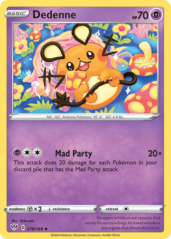 Dedenne (78/189) [Sword & Shield: Darkness Ablaze] - Destination Retro